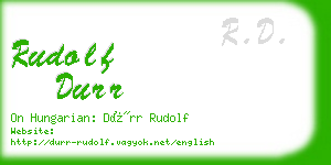 rudolf durr business card